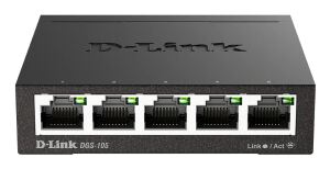 D-Link DGS-105 Unmanaged L2 Gigabit Ethernet (10/100/1000) Schwarz