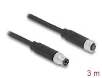 DeLOCK M8 3 Pin Kabel A-kodiert Stecker zu Buchse PUR (TPU) 3 m