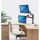 Manhattan Universal-Tischhalterung mit Gasdruckfeder für zwei Monitore, Zwei Halterungsarme mit Gasdruckfeder, Kugelgelenk und Verlängerungsarm, geeignet für zwei Monitore von 17" bis 32"* und bis zu 8 kg pro Arm