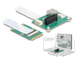 DELOCK Konverter Mini PCIe St > PCI Express x1 Slot