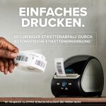 DYMO Etikettendrucker LabelWriter 550 Turbo | Beschriftungsgerät mit Hochgeschwindigkeits-Thermodirektdruck | automatische Etikettenerkennung | druckt mit USB-/LAN-Anschluss | EU-Stecker