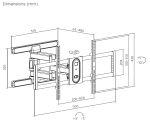Equip 43"-100" Full Motion TV Wandhalterung