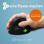 R-Go Tools Ergonomische Maus R-Go HE Break mit Pausensoftware, klein (Handlänge <165mm), Rechtshänder, verkabelt, schwarz