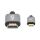 Manhattan 153591 Videokabel-Adapter 1 m HDMI Typ A (Standard) USB Typ-C Schwarz, Grau