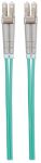 Intellinet Glasfaser LWL-Anschlusskabel, Duplex, Multimode, LC/LC, 50/125 µm, OM3, 5 m, Aqua