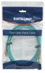 Intellinet Glasfaser LWL-Anschlusskabel, Duplex, Multimode, LC/LC, 50/125 µm, OM3, 5 m, Aqua