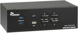 Inter-Tech AS-42HUS Tastatur/Video/Maus (KVM)-Switch Schwarz