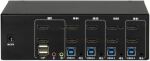 Inter-Tech AS-42HUS Tastatur/Video/Maus (KVM)-Switch Schwarz