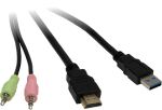 Inter-Tech AS-42HUS Tastatur/Video/Maus (KVM)-Switch Schwarz