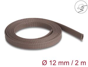 DELOCK Geflechtschlauch nagerfest dehnbar 2m x 12mm braun