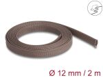 DELOCK Geflechtschlauch nagerfest dehnbar 2m x 12mm braun