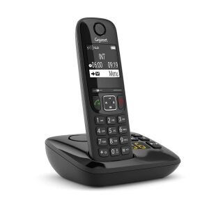 Gigaset AS690A Analoges/DECT-Telefon Anrufer-Identifikation Schwarz