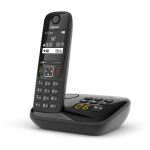Gigaset AS690A Analoges/DECT-Telefon Anrufer-Identifikation Schwarz