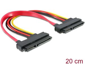 DELOCK SATA-Kabel SATA 22pin -> SATA 22pin Bu/Bu 0.20m