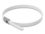 DELOCK Edelstahlkabelbinder L 300 x B 4,6 mm weiß...