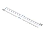 DELOCK Edelstahlkabelbinder L 300 x B 4,6 mm weiß 10 Stück