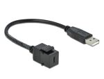 Delock Keystone Modul USB 2.0 C Bu > USB 2.0 A stec, kabel
