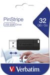 Verbatim PinStripe - USB-Stick 32 GB - Schwarz