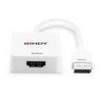 Lindy 38303 Videokabel-Adapter 0,095 m HDMI Typ A (Standard) DisplayPort Weiß