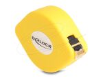 DELOCK RJ45 Aufrollkabel Cat.6A STP 1,5 m schwarz gelb