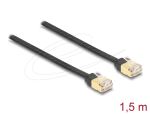 DELOCK RJ45 Aufrollkabel Cat.6A STP 1,5 m schwarz gelb