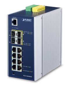 PLANET Industrial L2 Managed Switch 8-Port 10/100/1000T 4-Port 100/1000X SFP