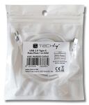 Techly ICOC-MUSB20-C60W1 USB Kabel USB 2.0 1 m USB C 0,48 Gbit/s 60 W Weiß
