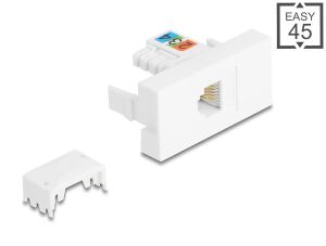DELOCK Easy 45 Modul RJ12 Buchse zu LSA UTP weiß