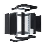 EFB Elektronik WGX-1506TS.G1 Rack 15U Wandmontiertes Regal Schwarz