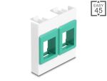 DELOCK Easy 45 Modul 2x Keystone Halterungen 45x45 mm...