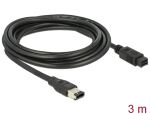 DELOCK FireWire-Kabel FW400 6Pin -> FW800 9Pin St/St 3.00