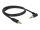 DELOCK Klinkekabel 3,5mm -> 3,5mm 90° St/St 1.00m schwarz