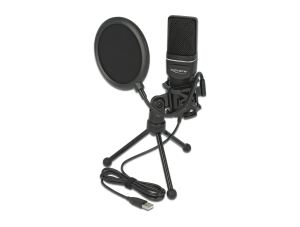 DeLOCK USB Kondensator Mikrofon Set - für Podcasting, Gaming und Gesang