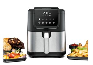 Rommelsbacher FRH 1500 Fritteuse Einzelbild 5 l Eigenständig 1500 W Heißluftfritteuse Schwarz, Edelstahl