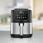 Rommelsbacher FRH 1500 Fritteuse Einzelbild 5 l Eigenständig 1500 W Heißluftfritteuse Schwarz, Edelstahl