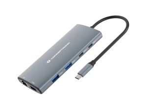 Conceptronic DONN06G 10-in-1 USB 3.2 Gen 1 Dockingstation, HDMI, 100W USB PD, USB-C 5Gbps x 2, USB-A 5Gbps x 3, SD, TF/MicroSD, GbE