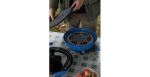 Campingaz Party Grill 400 Caravan Tisch Propan/Butan Schwarz, Blau, Satinierter Stahl 2000 W