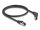 DeLOCK RJ45 Netzwerkkabel Cat.8.1 S/FTP 90° oben gewinkelt / gerade 0,5 m schwarz