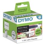 DYMO Original LabelWriter Mehrzwecketiketten | 54 mm x 70 mm | Rolle mit 320 leicht ablösbaren Etiketten | selbstklebend | für LabelWriter Etikettendrucker und Beschriftungsgerät