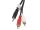 Lanberg CA-MJRC-10CC-0050-BK Audio-Kabel 5 m 3.5mm 2 x RCA Schwarz