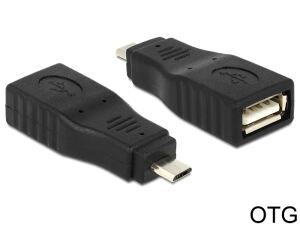 DeLOCK 65549 Kabeladapter Micro USB2.0-B USB2.0-A Schwarz