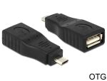 DeLOCK 65549 Kabeladapter Micro USB2.0-B USB2.0-A Schwarz