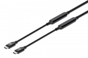 Manhattan 355971 USB Kabel USB 3.2 Gen 2 (3.1 Gen 2) 5 m USB C Schwarz
