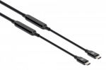 Manhattan 355971 USB Kabel USB 3.2 Gen 2 (3.1 Gen 2) 5 m USB C Schwarz