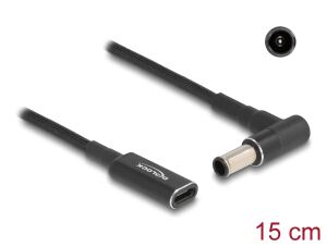 DeLOCK Adapterkabel für Notebook Ladekabel USB Type-C Buchse zu Sony 6,0 x 4,3 mm Stecker 90° gewinkelt 15 cm