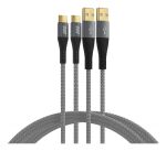EFB Elektronik USB-AC-00009 USB Kabel USB 2.0 3 m USB A USB C 0,48 Gbit/s 60 W Schwarz, Grau
