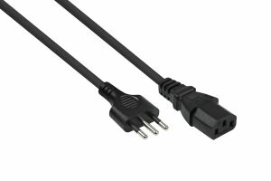 Kabelmeister SK6530-S018 Stromkabel Schwarz 1,8 m CEI 23-16 IEC C13