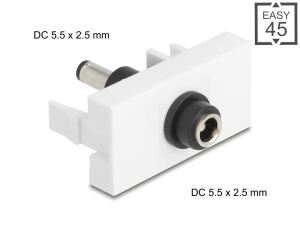 DELOCK Easy 45 Modul DC 5,5x2,5mm Buchse zu DC 5,5x2,5mm
