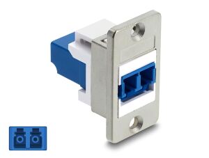 DELOCK Panel Mount LC Duplex Buchse zu LC Duplex Buchse