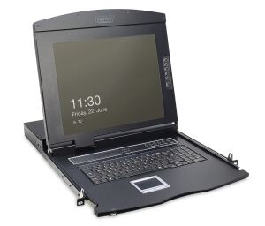 DIGITUS Konsole 17" TFT o.Tastatur o. KVM-Modul schw.